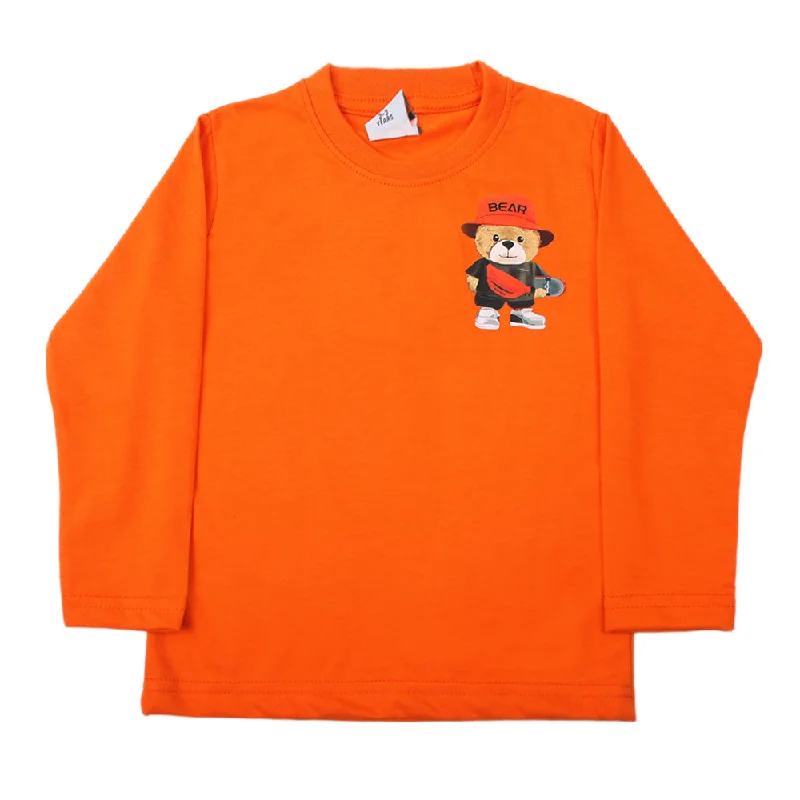 Boys Full Sleeves T-Shirt - Orange