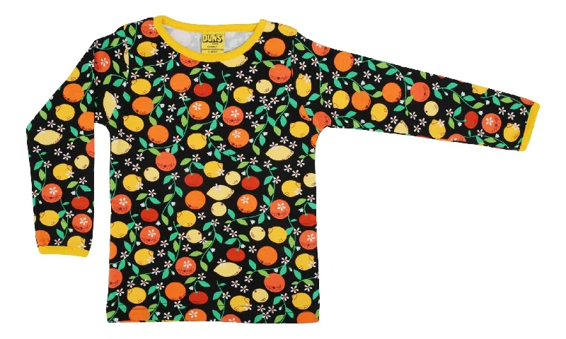 Duns Citrus Black Long Sleeve Top