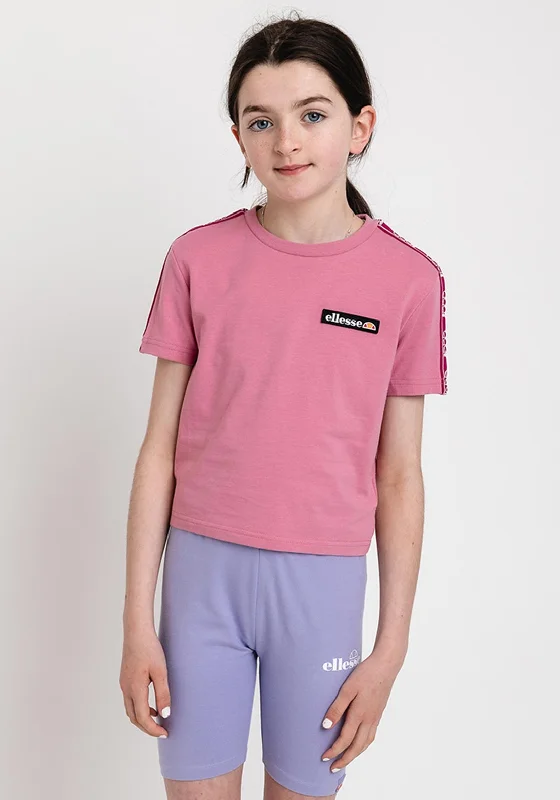 Ellesse Girls Credell Crop T-shirt, Pink