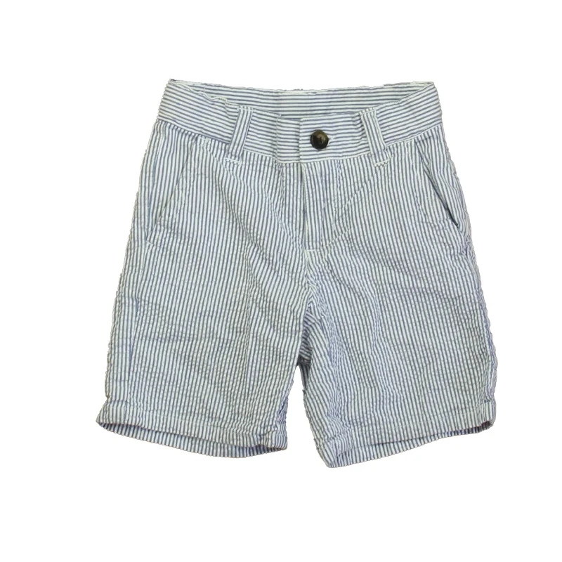 Janie and Jack Boys Blue | White Stripe Shorts