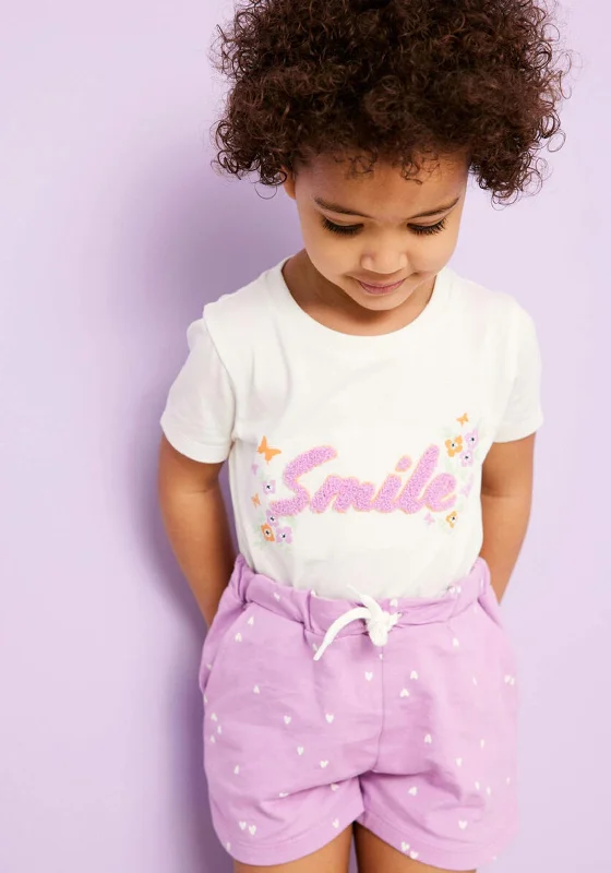 Name It Mini Girl Hilde Short Sleeve Tee, Jet Stream