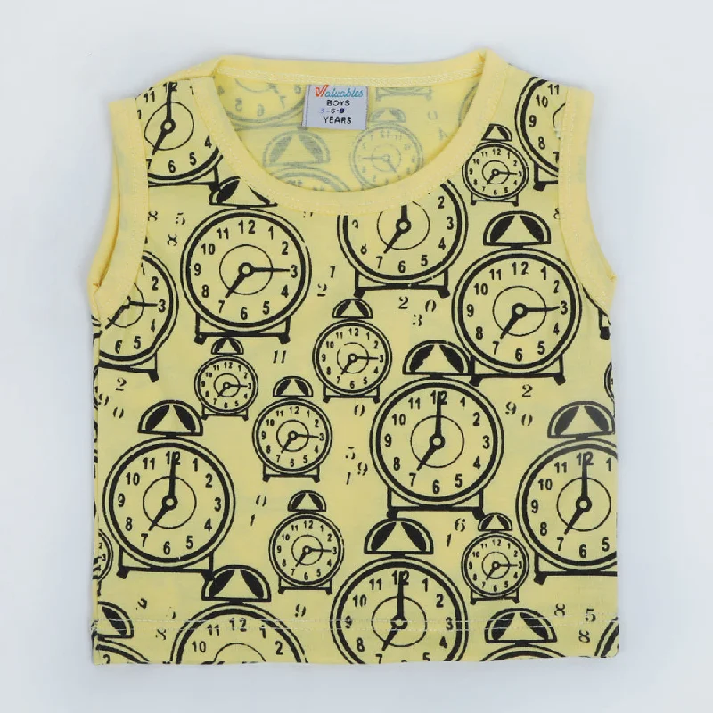 Newborn Boys Sando T-Shirt - Yellow