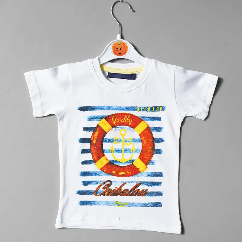 White Stylish T-Shirt for Boys