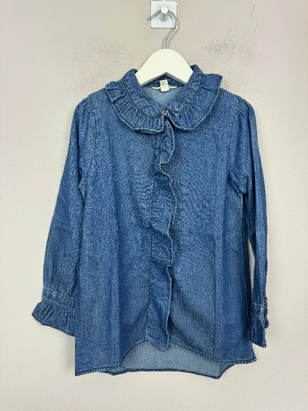 River Island ruffle shirt 4-5y