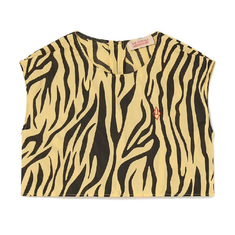 Baboon Tiger Stripe Crop Top