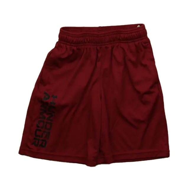 Under Armour Boys Maroon Athletic Shorts